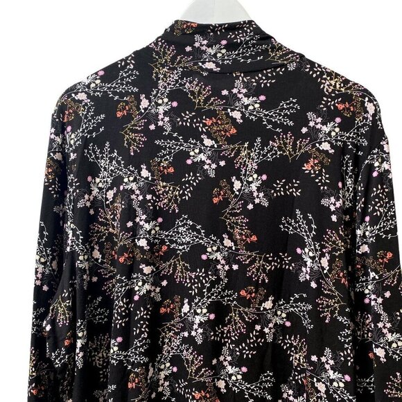 BROOK SHIELDS Womens Turtleneck Plus Size 2X Black Floral Long Sleeve NWT - Picture 6 of 10